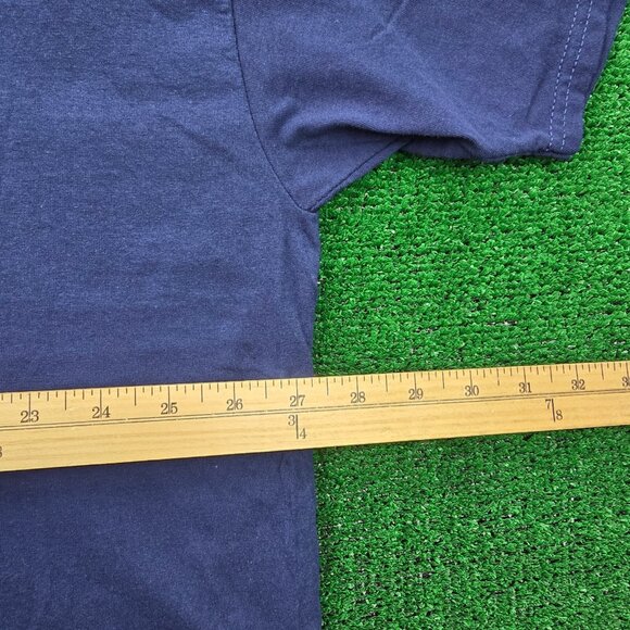 DOM Tshirt Mens 3XL‎ Short Sleeve Blue Bald Eagle Galaxy Space Graphic Casual - Picture 4 of 7